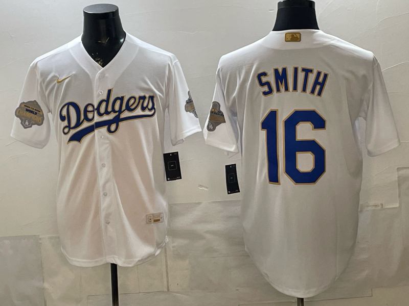 Men 2026 Los Angeles Dodgers #16 Smith white Game Nike MLB Jersey 0504002